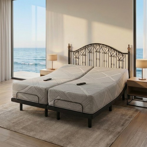 Split queen adjustable bed - split,